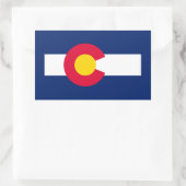 Sticker Rectangulaire Conception du drapeau de l'État du Colorado (Sac)