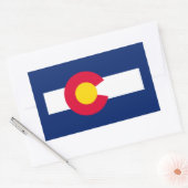 Sticker Rectangulaire Conception du drapeau de l'État du Colorado (Enveloppe)