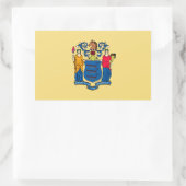 Sticker Rectangulaire Conception du drapeau de l'État du New Jersey (Sac)
