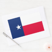 Sticker Rectangulaire Conception du drapeau de l'État du Texas (Enveloppe)