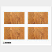 Sticker Rectangulaire Conception du grain en bois clair (Feuille)