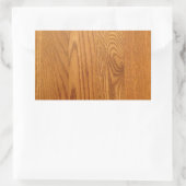 Sticker Rectangulaire Conception du grain en bois clair (Sac)