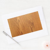 Sticker Rectangulaire Conception du grain en bois clair (Enveloppe)