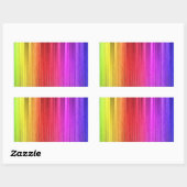 Sticker Rectangulaire Conception du rideau arc-en-ciel (Feuille)