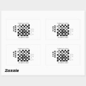 Sticker Rectangulaire Conception Inspirée des Échecs Classiques (Feuille)