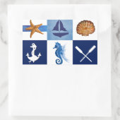 Sticker Rectangulaire Conception océanique marine (Sac)