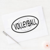 Sticker Rectangulaire Conception ovale de volley-ball (Enveloppe)