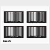 Sticker Rectangulaire conception par bandes de code-barres personnalisée (Feuille)