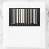 Sticker Rectangulaire conception par bandes de code-barres personnalisée (Sac)