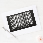 Sticker Rectangulaire conception par bandes de code-barres personnalisée (Enveloppe)