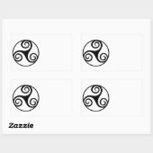 Sticker Rectangulaire Conception traditionnelle de Triskele celtique (Feuille)