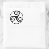 Sticker Rectangulaire Conception traditionnelle de Triskele celtique (Sac)