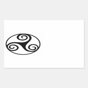 Sticker Rectangulaire Conception traditionnelle de Triskele celtique
