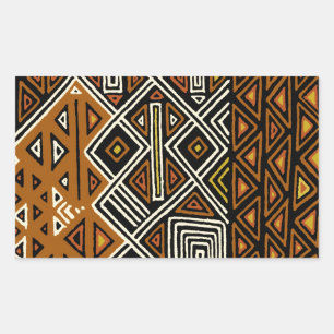 Sticker Rectangulaire Conception Tribale Africaine Kuba