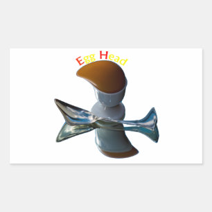 Sticker Rectangulaire Conceptions Bizarres de Tête d'Œuf