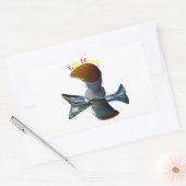Sticker Rectangulaire Conceptions Bizarres de Tête d'Œuf (Enveloppe)
