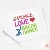 Sticker Rectangulaire Conceptions fraîches de danse de coupure (Enveloppe)