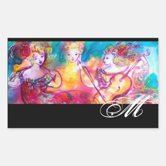STICKER RECTANGULAIRE CONCERT DE PRINTEMPS HARMONY TRIO (Devant)