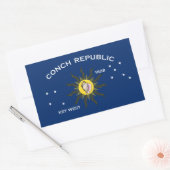 Sticker Rectangulaire Conch Republic Flag (Enveloppe)