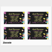 Sticker Rectangulaire Concierge de nettoyage en lettrage manuel (Feuille)