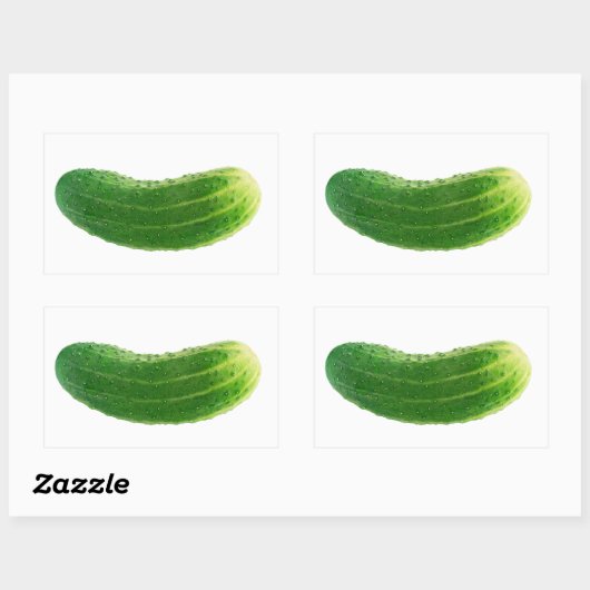 Sticker Rectangulaire Concombre (Feuille)