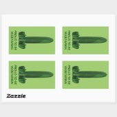 Sticker Rectangulaire Concombre Et Poivrons (Feuille)