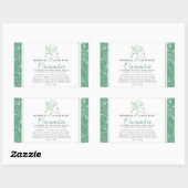 Sticker Rectangulaire Concombre pressé à froid savon vert blanc (Feuille)
