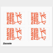 Sticker Rectangulaire Concours de baisers passifs (Feuille)