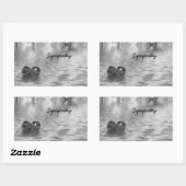 Sticker Rectangulaire Condoléances! (Feuille)