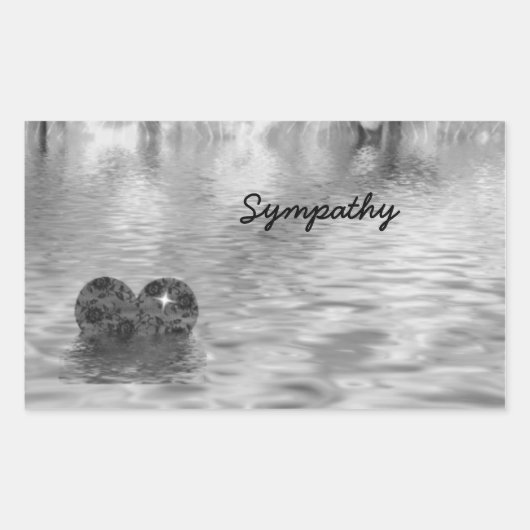 Sticker Rectangulaire Condoléances! (Devant)
