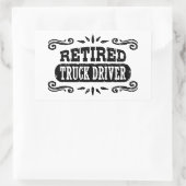 Sticker Rectangulaire Conducteur de camion retraité (Sac)