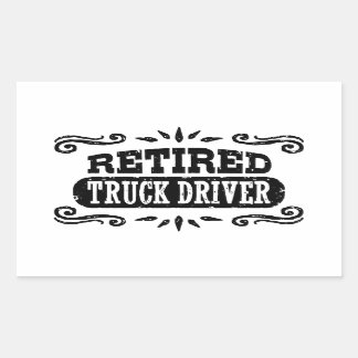 Sticker Rectangulaire Conducteur de camion retraité