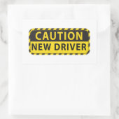 Sticker Rectangulaire conducteur d'étudiant amusant - s'il vous plaît so (Sac)