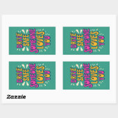 Sticker Rectangulaire Conduisez en toute sécurité Quelqu'un vous aime (Feuille)