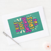 Sticker Rectangulaire Conduisez en toute sécurité Quelqu'un vous aime (Enveloppe)