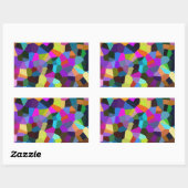 Sticker Rectangulaire Confetti dans les tons bijoux (Feuille)