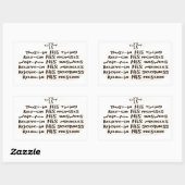 Sticker Rectangulaire Confiance en Dieu (Feuille)