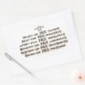 Sticker Rectangulaire Confiance en Dieu (Enveloppe)
