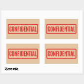 Sticker Rectangulaire Confidentiel (Feuille)