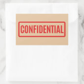 Sticker Rectangulaire Confidentiel (Sac)