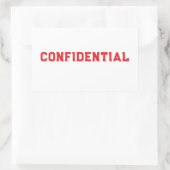 Sticker Rectangulaire Confidentiel (Sac)