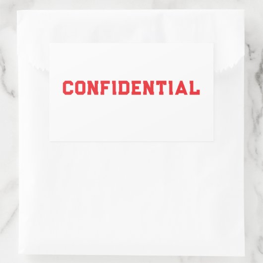 Sticker Rectangulaire Confidentiel (Sac)