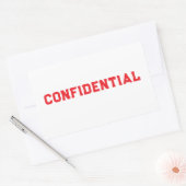 Sticker Rectangulaire Confidentiel (Enveloppe)