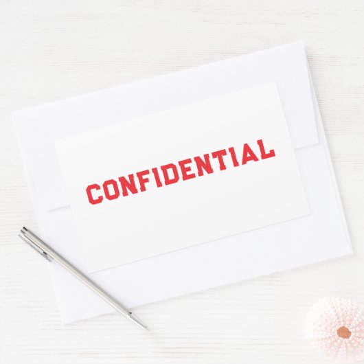Sticker Rectangulaire Confidentiel (Enveloppe)