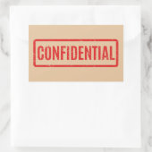 Sticker Rectangulaire Confidentiel Emballé (Sac)