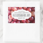 Sticker Rectangulaire Confiture de canneberges rouges ou conserver l'aut (Sac)