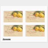 Sticker Rectangulaire Confiture de citron ou de conserve (Feuille)
