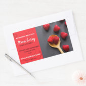 Sticker Rectangulaire Confiture de fraises moderne (Enveloppe)