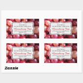 Sticker Rectangulaire Confiture de gooseberry préserver rouge autocollan (Feuille)