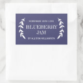 Sticker Rectangulaire Confiture de Myrtille Maison Rustique Pot Bleu Mar (Sac)